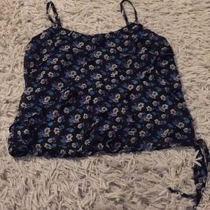 American eagle ruffle cropped tank